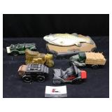 Big Mouth Bass & Avon Cologne Bottles