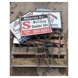 Six metal Yard Signs