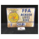Metal FFA Sign