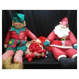 Overstuffed Santa and Elf