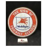 Mobilgas Metal Sign