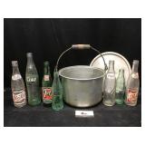 Stock Pot and Vintage Pop Bottles