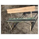 Wood and Metal Bench