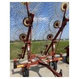 H & S 10 wheel rake