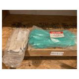 Leather gloves and rubber gloves