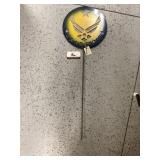 Air force metal yard decor