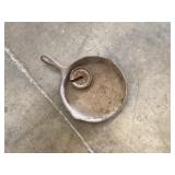 Cast iron skillet and weight