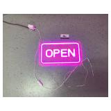 Lit open sign