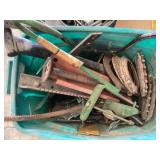 Tote of miscellaneous scrap iron