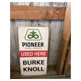 Metal pioneer dealer sign - Burke Knoll