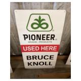 Metal pioneer sign - Bruce Knoll