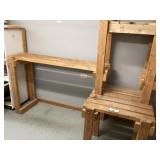 Wooden shelving unit