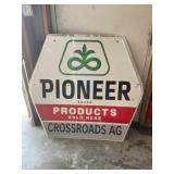 Metal pioneer Crossroads ag sign
