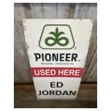 Pioneer metal dealer sign - Ed Jordan