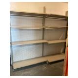 Free standing metal shelves