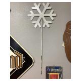 Metal snowflake yard decor