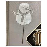 Metal yard decor wirh stake, snowmen