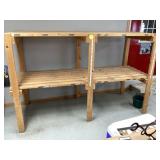 Wooden shelving unit