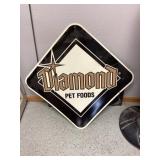 Diamond, pet food sign, double sided