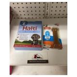 Halti optifit headcollar and puppy chew bone