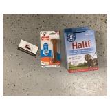 Halti no pull harness and nylabone
