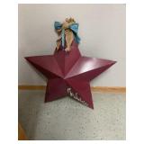 Rejoice metal wall star