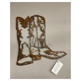 Metal boot wall decor