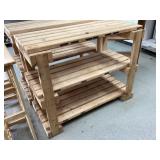 Wooden shelving unit