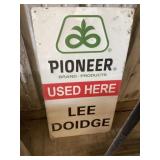 Metal Pioneer dealer sign  Lee doidge