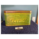 Vintage metal bread box