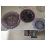 Purple Glass Plates