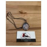 Copper wrapped stone necklace