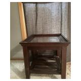 Glass top end table