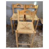 Wicker top stools