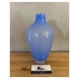 Blue glass 10 in vase