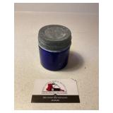 Blue glass jar