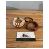 Leather and beaded bracelets