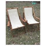 Wood Sling Chairs