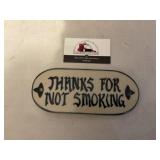 Stoneware no smoking sign