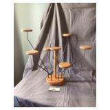 Wooden and metal hat display