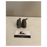 Vintage metal Native American salt and pepper
