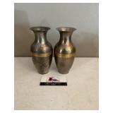 Metal vases marked India