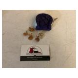 Rhinestone clip on earrings