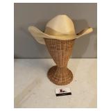 Wicker head and Bailey 7 3/8 straw hat