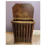 Rustic wooden bin