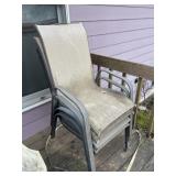 Four stacking lawn Chairs