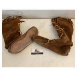 Suade lace up moccasins