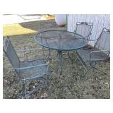 Metal Table and chairs