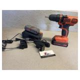 Black and Decker 20v drill with battery and charge