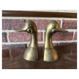 Brass duck head book ends